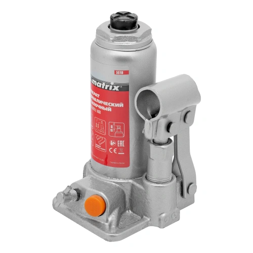 Домкрат гидравлический бутылочный, 2 т, h подъема 158-308 мм Matrix по ценам производителя в Уфе с доставкой по всей России