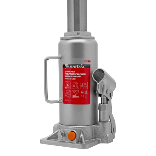 Домкрат гидравлический бутылочный, 10 т, h подъема 230-460 мм Matrix купить в Москве с доставкой по всей России | ProtosMarket.ru