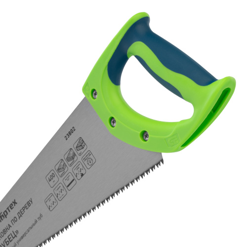 Ножовка по дереву "Зубец", 400 мм, 7-8 TPI, каленый зуб 2D, двухкомпонентная рукоятка Сибртех по ценам производителя в Уфе с доставкой по всей России