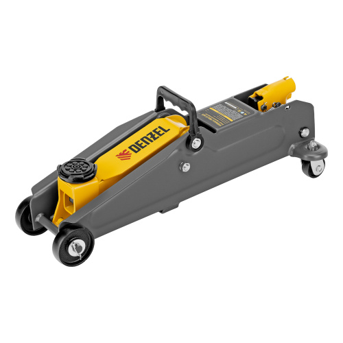 Домкрат гидравлический подкатной, 2 т, 135-385 мм, в пласт. кейсе Denzel по ценам производителя в Уфе с доставкой по всей России