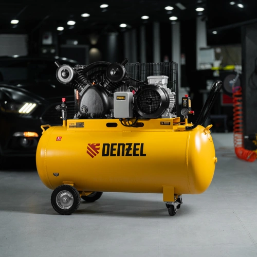 Компрессор воздушный рем. привод BCV 5500-T/200, 5,5 кВт, 200 литров, 850 л/мин Denzel по ценам производителя в Уфе с доставкой по всей России