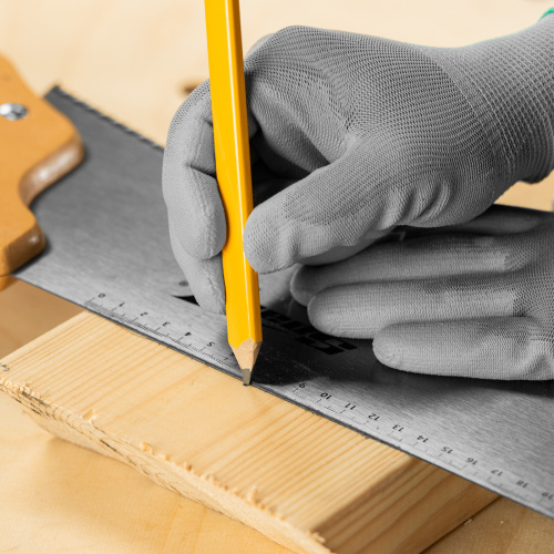 Ножовка по дереву, 500 мм, 7-8 TPI, каленый зуб, линейка, деревянная рукоятка Sparta по ценам производителя в Уфе с доставкой по всей России