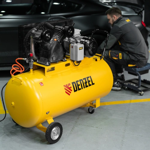 Компрессор воздушный рем. привод BCV 5500-T/270, 5,5 кВт, 270 литров, 850 л/мин Denzel по ценам производителя в Уфе с доставкой по всей России