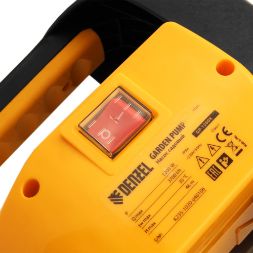 Садовый поверхностный насос GP1200Х, 1200 Вт, 3700 л/ч, подъем 46 м, нержавейка Denzel по ценам производителя в Уфе с доставкой по всей России