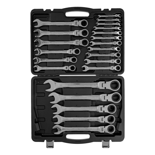 Набор ключей комбинированных, трещоточных шарнирных 22 шт. Matrix по ценам производителя в Уфе с доставкой по всей России