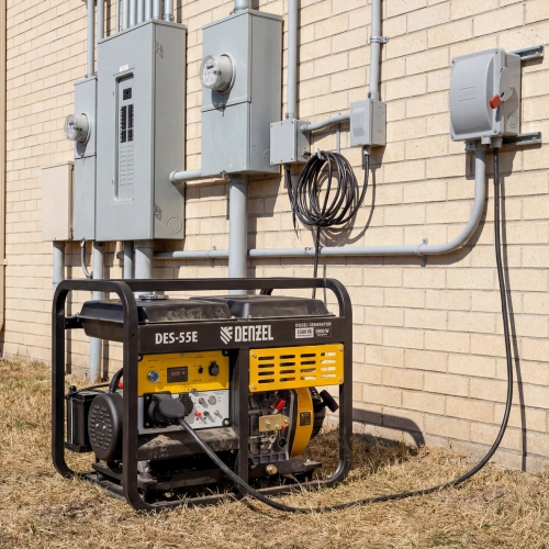 Генератор дизельный DES-55E, 5,5 кВт, 230 В, 11 л, электростартер Denzel по ценам производителя в Уфе с доставкой по всей России