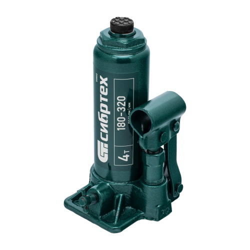 Домкрат гидравлический бутылочный, 4 т, 180-320 мм Сибртех по ценам производителя в Уфе с доставкой по всей России