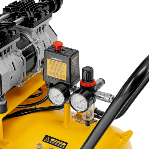 Компрессор безмасляный, малошумный DLS 1800/100,1800 Вт, 3x600, 100 л, 345 л/мин Denzel по ценам производителя в Уфе с доставкой по всей России