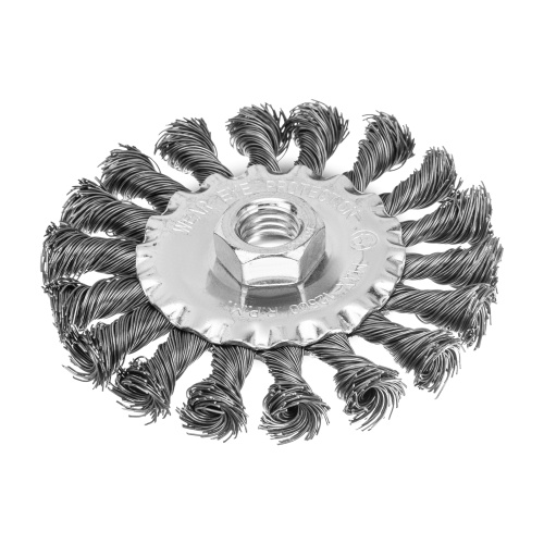 Щетка для УШМ 100 мм, М14, плоская, крученая проволока 0.5 мм Matrix по ценам производителя в Уфе с доставкой по всей России