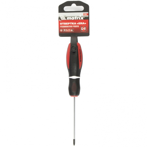 Отвертка "Era", PH0 х 75 мм, CrV, трехкомпонентная рукоятка Matrix по ценам производителя в Уфе с доставкой по всей России