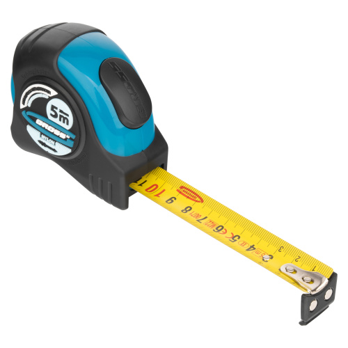 Рулетка "Schlagfest",5 м x 25 мм,магнитный обрезиненный зацеп,двусторонняя шкала,Нейлоновое покрытие,автоматическая фиксация Gross по ценам производителя в Уфе с доставкой по всей России