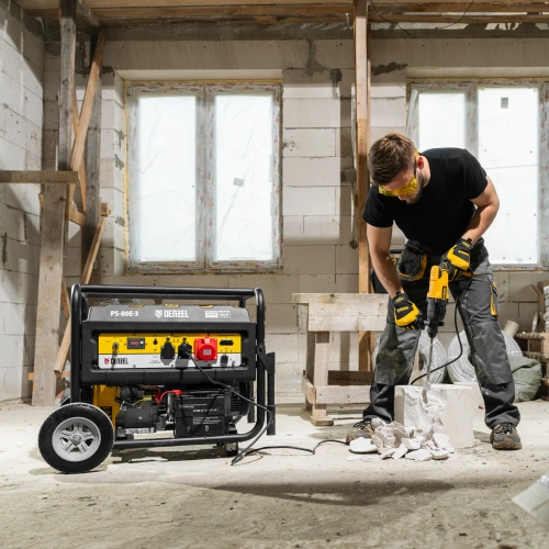 Генератор бензиновый PS 80 E-3, 6.6 кВт, 400 В, 25 л, электростартер Denzel по ценам производителя в Уфе с доставкой по всей России