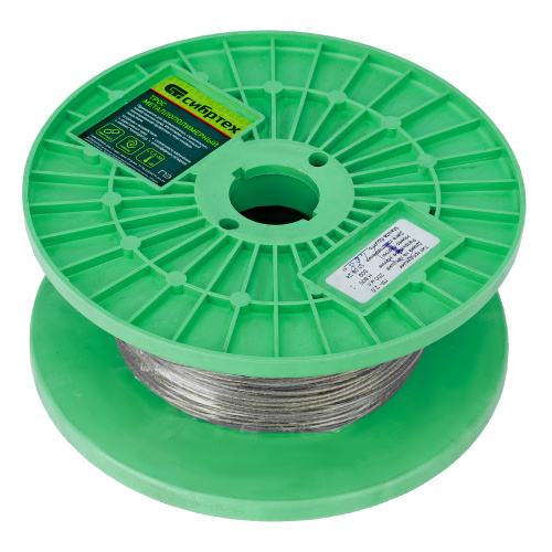 Трос металлополимерный прозрачный ПР-2.0, толщина 2.0 мм, катушка 200 метров Сибртех по ценам производителя в Уфе с доставкой по всей России