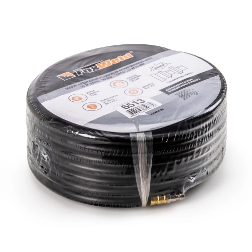 Резиновый маслостойкий воздушный шланг с фитингами Rapid, 20 бар, 15х9 мм, 25 м. AERO купить в Москве с доставкой по всей России | ProtosMarket.ru