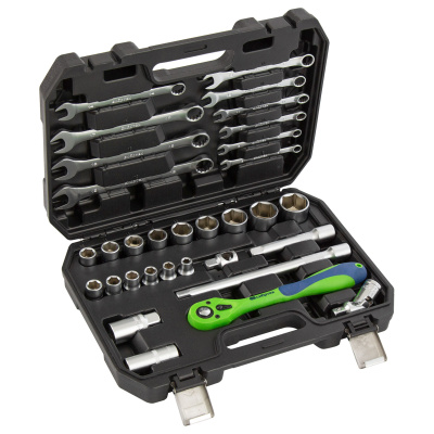 Набор инструментов 32 предмета, CrV, 1/2" Сибртех по ценам производителя в Уфе с доставкой по всей России