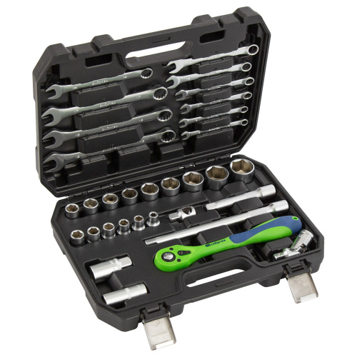 Набор инструментов 32 предмета, CrV, 1/2" Сибртех по ценам производителя в Уфе с доставкой по всей России