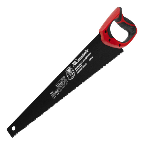 Ножовка по дереву, 500 мм, 7-8 TPI, зуб-3D, каленый зуб, тефлоновое покрытие полотна, двухкомпонентная рукоятка Matrix по ценам производителя в Уфе с доставкой по всей России
