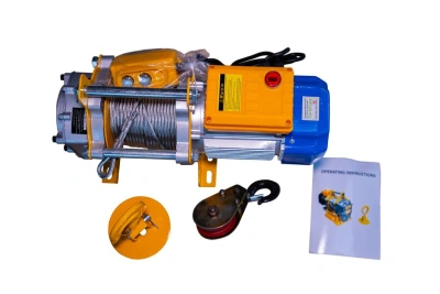 Лебедка электрическая  300/600кг  40/20м с канатом 220В алюминиевый корпус TOR KCD (TSA)