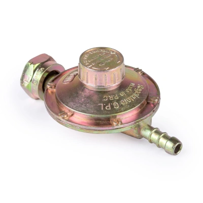 Редуктор пропановый с регулятором тип "ЛЯГУШКА" Foxweld (вход. гайка 21.8-14/1"LH, вых. 9мм) по ценам производителя в Уфе с доставкой по всей России