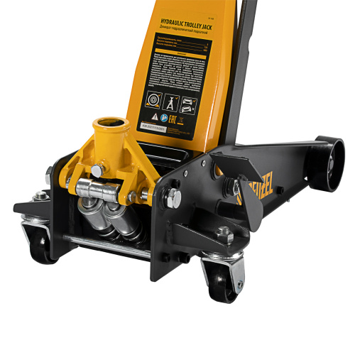 Домкрат гидравлический подкатной 3 т, с фиксатором, быстрый подъем, 135-480 мм, профессиональный Denzel по ценам производителя в Уфе с доставкой по всей России