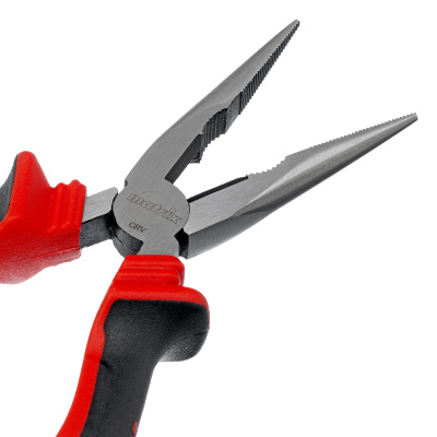 Длинногубцы прямые, 180 мм, хром-ванадий, двухкомпонентные рукоятки Matrix по ценам производителя в Уфе с доставкой по всей России