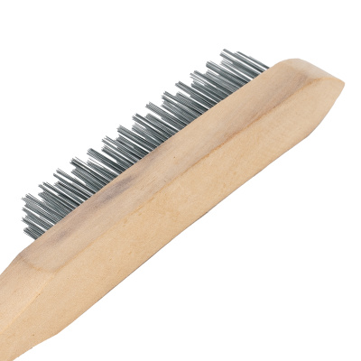 Щетка четырехрядная металлическая с деревянной ручкой Sparta по ценам производителя в Уфе с доставкой по всей России