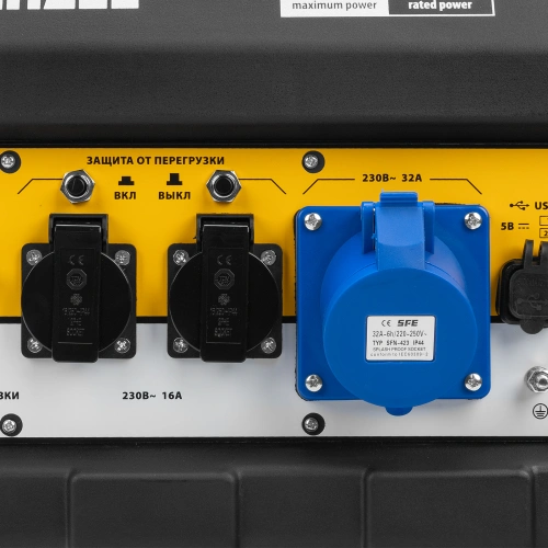 Генератор бензиновый PS 80 EA, 8.0 кВт, 230 В, 25 л, коннектор автоматики, электростартер Denzel по ценам производителя в Уфе с доставкой по всей России