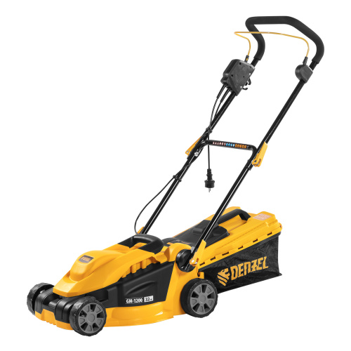 Газонокосилка электрическая GM-1200, 1200 Вт, ширина 32 см, 3 уровня, травосборник 25 л. Denzel по ценам производителя в Уфе с доставкой по всей России