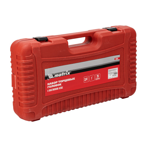 Набор торцевых головок 3/4"–1", головки 21 х 65 мм, 26 предметов, в пласт. боксе Matrix по ценам производителя в Уфе с доставкой по всей России