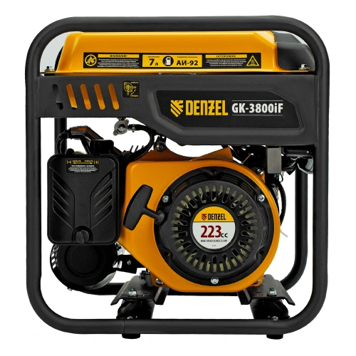 Генератор инверторный GK-3800iF, 3,8 кВт, 230 В, ручной старт DENZEL по ценам производителя в Уфе с доставкой по всей России