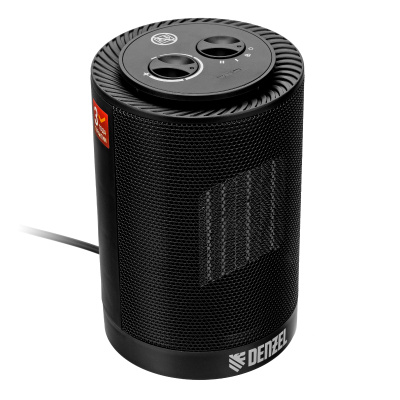 Тепловентилятор керамический DTFC-1200S, вращение, 3 реж., вент., нагрев 600/1200 Вт Denzel по ценам производителя в Уфе с доставкой по всей России