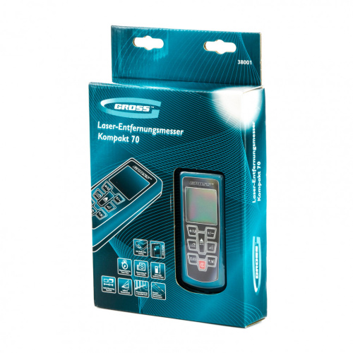 Дальномер лазерный Kompakt 70,от 0,05 до 70 м,функц, Пифагора,площадь,объем,таймер Gross по ценам производителя в Уфе с доставкой по всей России
