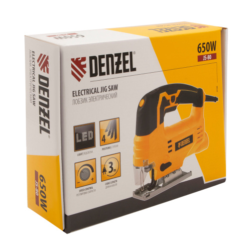 Лобзик электрический JS-80, 650 Вт, 80 мм Denzel по ценам производителя в Уфе с доставкой по всей России