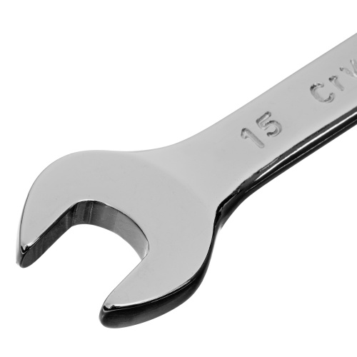 Ключ комбинированный, 15 мм, CrV, полированный хром Matrix по ценам производителя в Уфе с доставкой по всей России