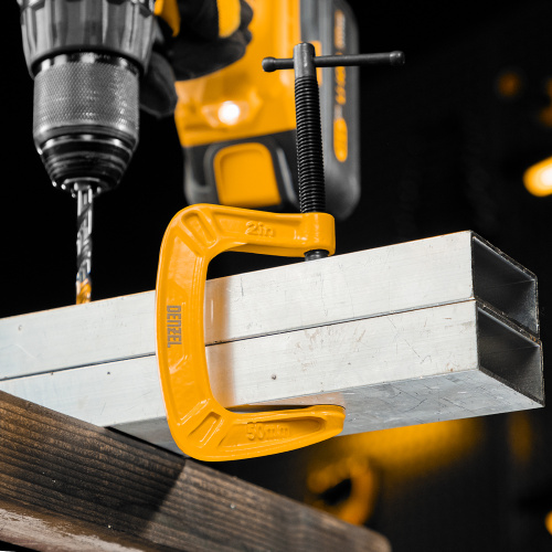 Струбцина G-образная, усиленная, 50 мм Denzel по ценам производителя в Уфе с доставкой по всей России