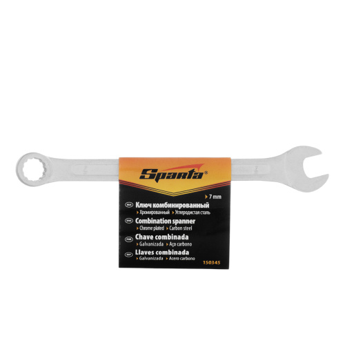 Ключ комбинированный, 7 мм, хромированный Sparta по ценам производителя в Уфе с доставкой по всей России