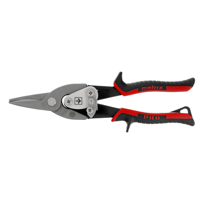Ножницы по металлу, 250 мм, прямой рез, сталь CRMO, двухкомпонентные рукоятки, PRO Matrix по ценам производителя в Уфе с доставкой по всей России