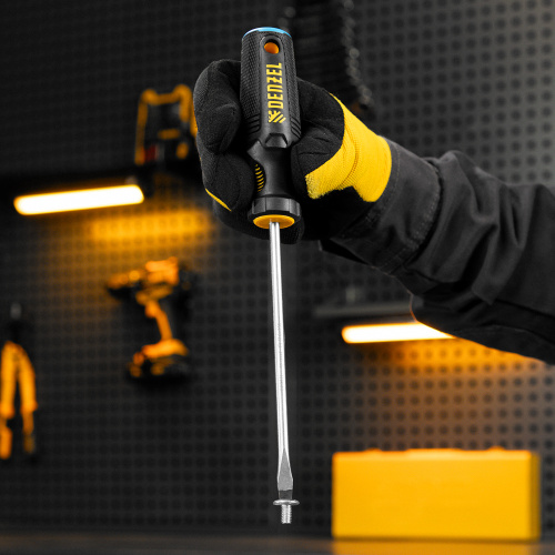 Отвертка, SL6x150 мм, S2, 3к рукоятка Denzel по ценам производителя в Уфе с доставкой по всей России