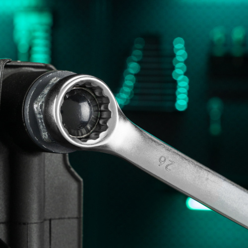 Ключ комбинированный, 26 мм, CrV, матовый хром Stels по ценам производителя в Уфе с доставкой по всей России