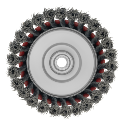 Щетка для УШМ, 125 мм, М14, "чашка", крученая проволока 0.5 мм Matrix по ценам производителя в Уфе с доставкой по всей России