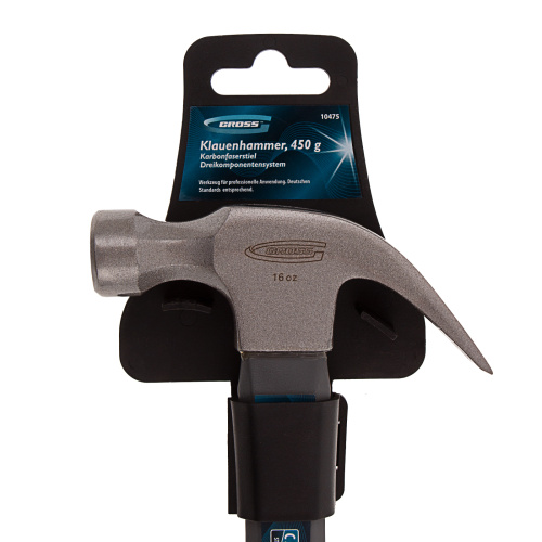 Молоток-гвоздодер, 450 г, фибергласовая трехкомпонентная рукоятка Gross по ценам производителя в Уфе с доставкой по всей России