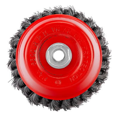 Щетка для УШМ, 125 мм, М14, "чашка", двухрядная, крученая проволока 0.5 мм Matrix по ценам производителя в Уфе с доставкой по всей России