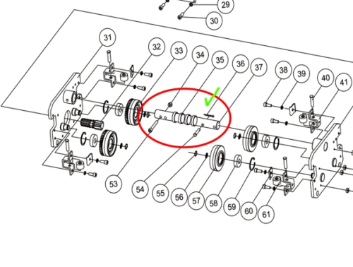 Вал удлиненный для каретки на ТЭЦ 1т на двутавр шириной 300мм по ценам производителя в Уфе с доставкой по всей России