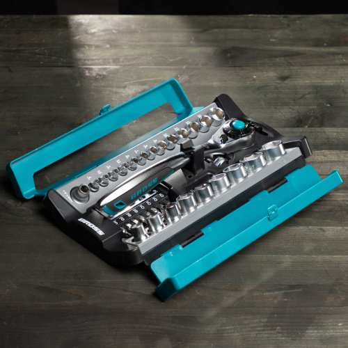 Набор торцевых головок, трещотка 120 зубьев, 1/2", 1/4", CrV, 41 предмет Gross по ценам производителя в Уфе с доставкой по всей России