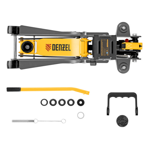 Домкрат гидравлический подкатной с фиксатором, 2,5 т, 85-385 мм Denzel по ценам производителя в Уфе с доставкой по всей России