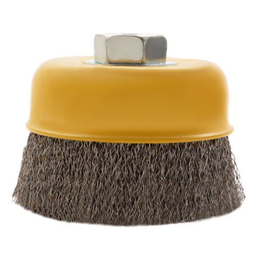 Щетка для УШМ, 75 мм, "Чашка", витая нержавеющая проволока 0.3 мм, М14 Denzel по ценам производителя в Уфе с доставкой по всей России
