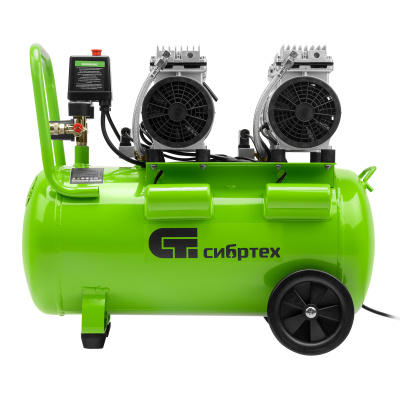 Компрессор безмаслянный малошумный МБ 2000/50, 2000 Вт, 50л, 300 л/мин Сибртех по ценам производителя в Уфе с доставкой по всей России