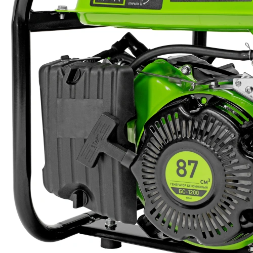 Генератор бензиновый БС-1200, 1 кВт, 230 В, четырехтактный, 5.5 л, ручной стартер Сибртех по ценам производителя в Уфе с доставкой по всей России