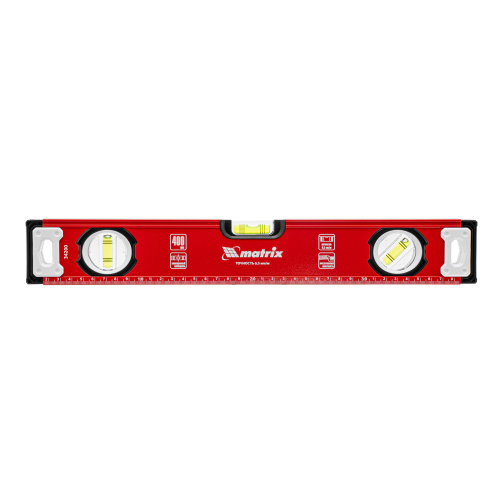 Уровень алюминиевый, фрезерованный, 3 глазка, 400 мм Matrix по ценам производителя в Уфе с доставкой по всей России