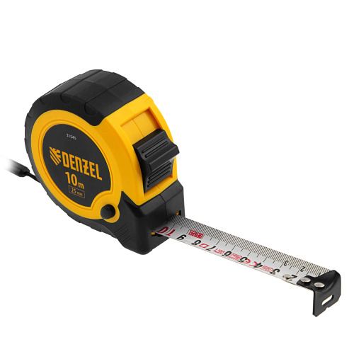 Рулетка 10м х 25мм, двухкомп. корпус, кнопка-пауза Denzel по ценам производителя в Уфе с доставкой по всей России